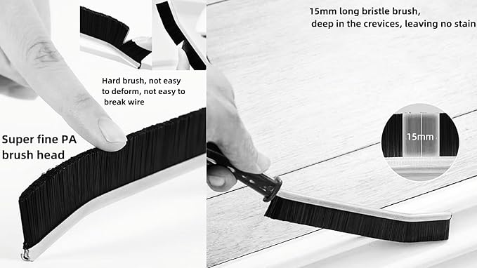 11 PCS Crevice Cleaning Brush,Hard Bristle Crevice Cleaning Brush,Crevice Cleaning Tool is Effective to Clean The Small Gap of Kitchen, tolilet and Windows.