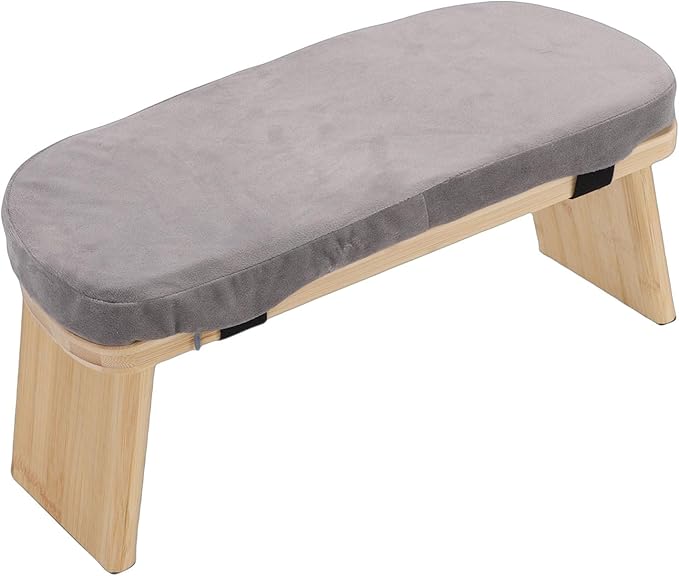 Zerodis Yoga Meditation Bench Meditation Benches Zen Stool Prayer Bench with Cotton Cushion and Nonslip Pads for Home Relaxation Tea Ceremony Yoga Modern