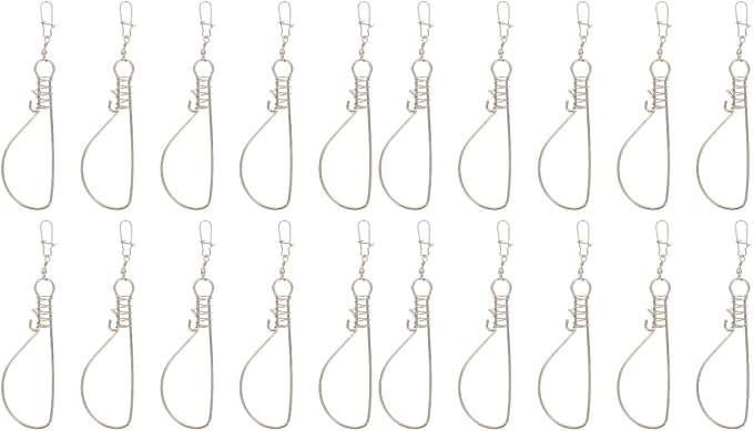 BESPORTBLE Stainless Steel Fish Lock Fishing Tool Portable Live Fish Holder with Spring Lock Snap Swivels for Outdoor Fishing