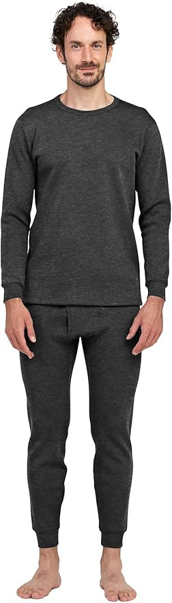 LAPASA Men's Ultra Heavyweight Thermal Underwear Set Extreme Cold Weather Base Layer Top Bottom Fleece Lined Long Johns M63