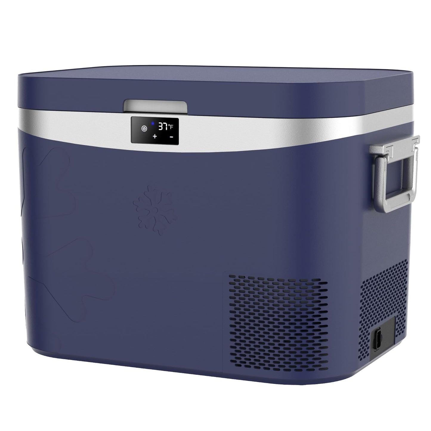 Megiu Car Refrigerator, Portable Car Fridge 12V Refrigerator 19 Quart (18 Liter) Freezer Compressor Cooler 12V/24V DC 110～240 V AC for Outdoor, Camping, Travel, Home Use -0.4℉~+59℉ (Blue)