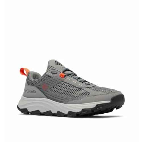 Columbia Men's Hatana Breathe Hiking Shoe, Titanium Grey Steel/Red Quartz, 11