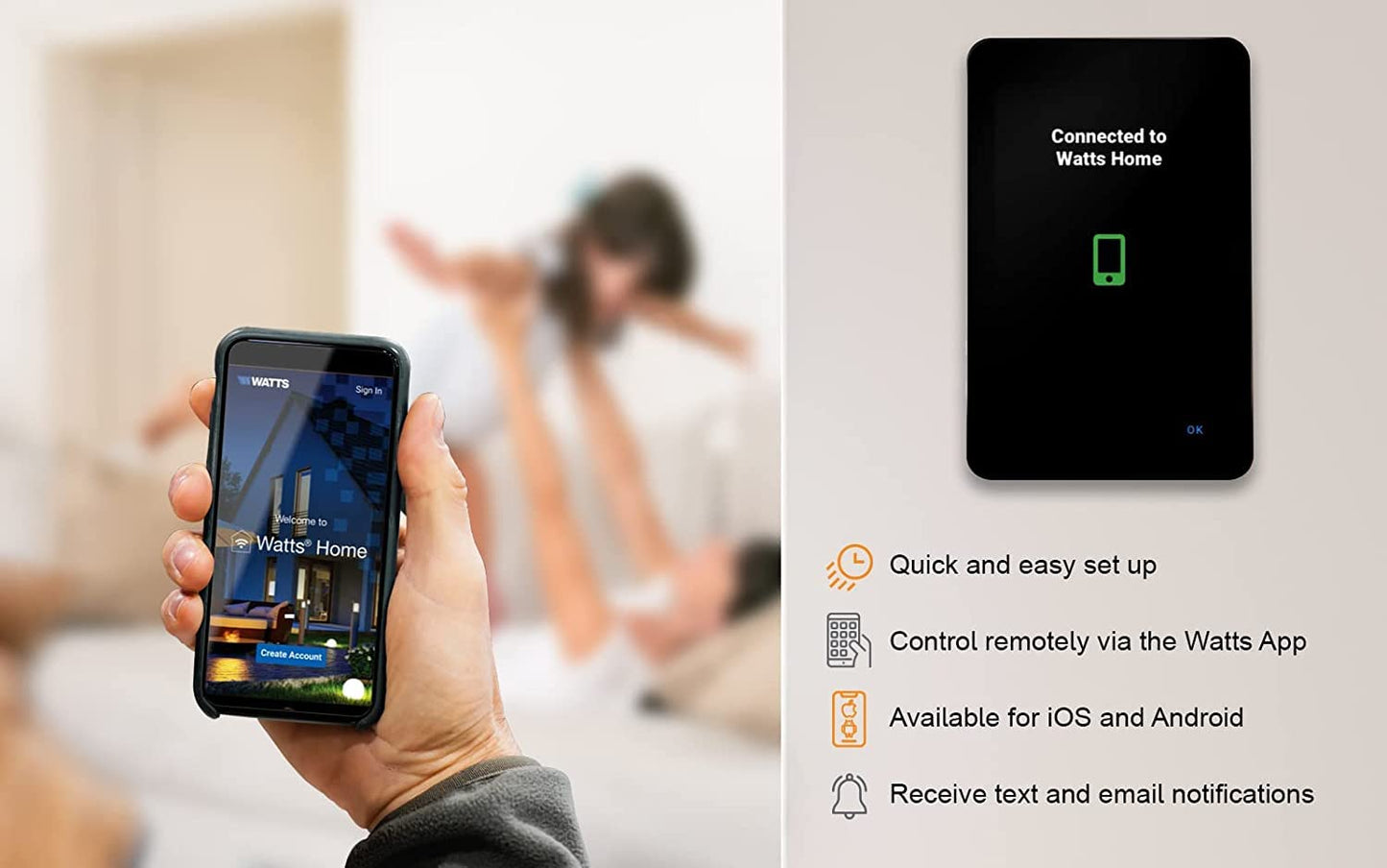 SunTouch TapeMat Electric Under Floor Heating Kit with ConnectPlus Smart Thermostat, 2.0' x 12.5' (25 Sq. Ft.), 120V (12001225-KIT-CPWiFi)