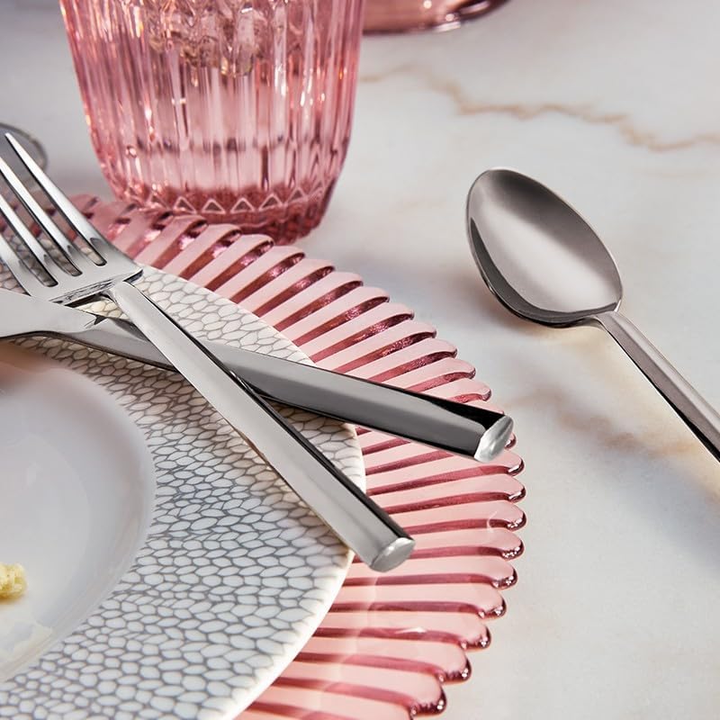 Fortessa Archie Glass, 12.8" Charger Plate (Set of 4), Pink