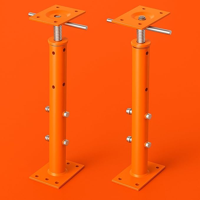 Yaocom 2 Pcs Adjustable Jack Post, 19"-36" Height Range, Basement Floor House Screw Jacks for Lifting Joist Beam Brace for Cellar Ceiling, Center Point Load Capacity 11023 Lbs (Orange)