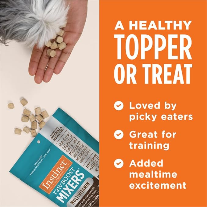 Instinct Raw Boost Mixers Multivitamin for Adult Dogs Freeze-Dried Food Topper, 12.5 oz. Bag