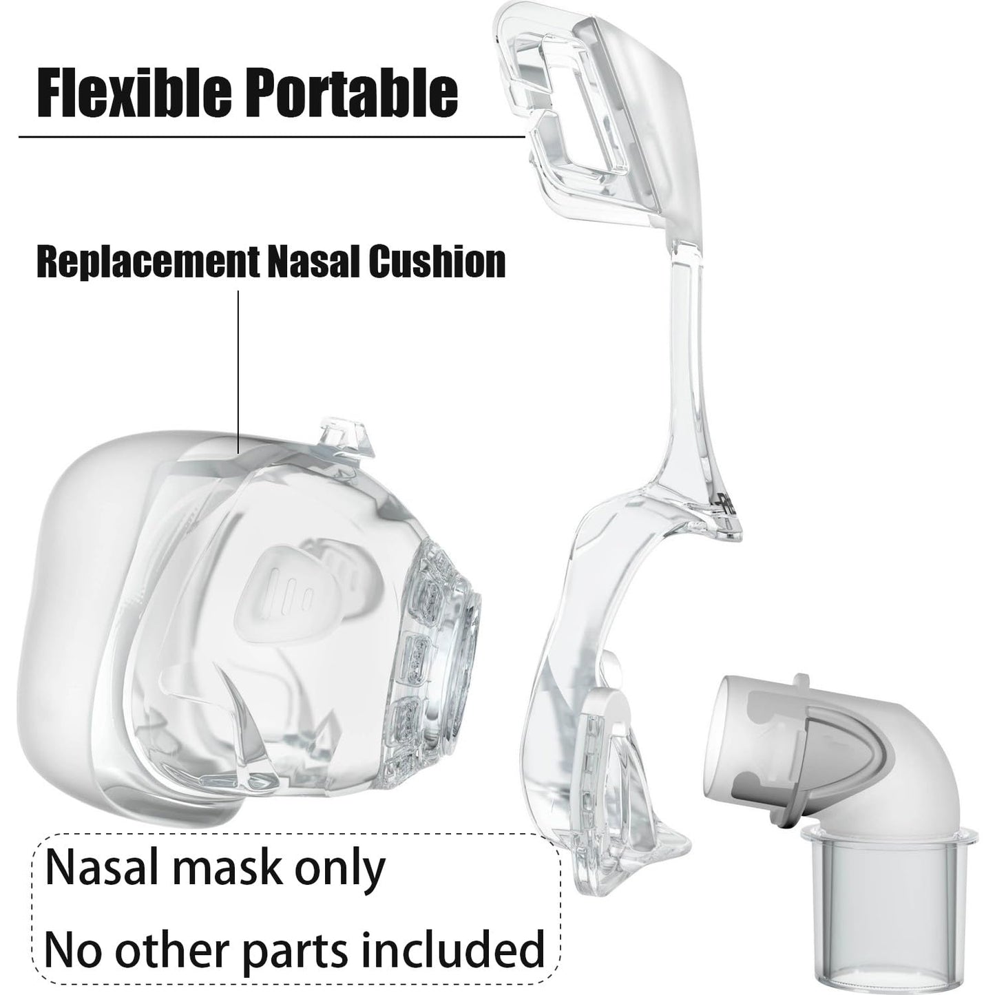Nasal Mask Cushion Replacement for Mirage Fx, Nasal Mask Cushion Replacement Accessories Fit for Mirage FX Nasal Guard (Widened)