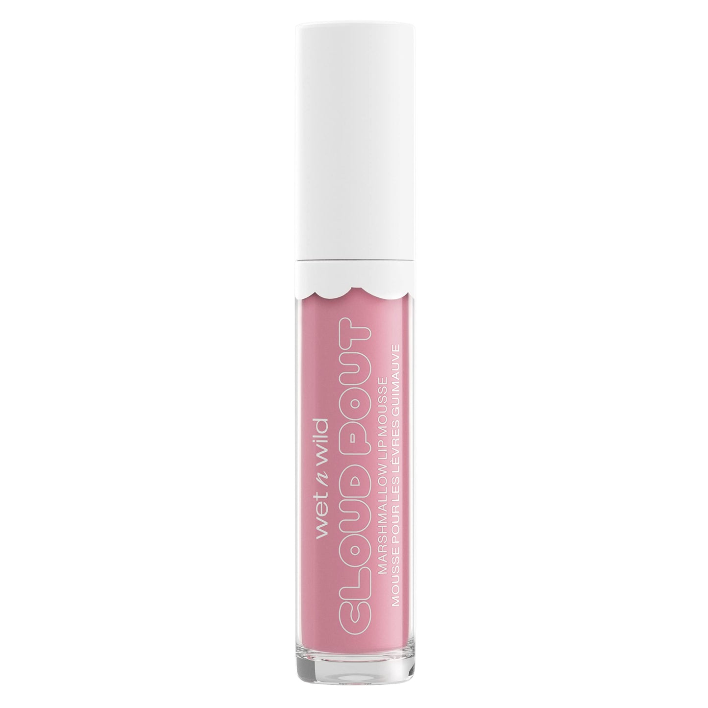 wet n wild Liquid Lipstick Cloud Pout Marshmallow, Light Pink Cloud Chaser | Matte Lip Cream Mousse | Argan Oil | Vitamin E (Pac