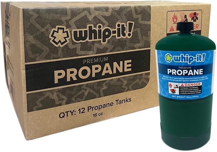Whip It Propane 12 pack premium camping outdoor campfire torch stove lantern fuel