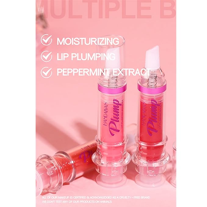3 Colors Lip Plumping Booster, Spicy Lip Plumper Gloss Lip Plumping Oil, Ultra-Hydrating Nourishing Plump and Pout Lip Plumper, Glossy Finish Fuller Natural Lip Makeup Christmas Day Gifts-01#02#06#