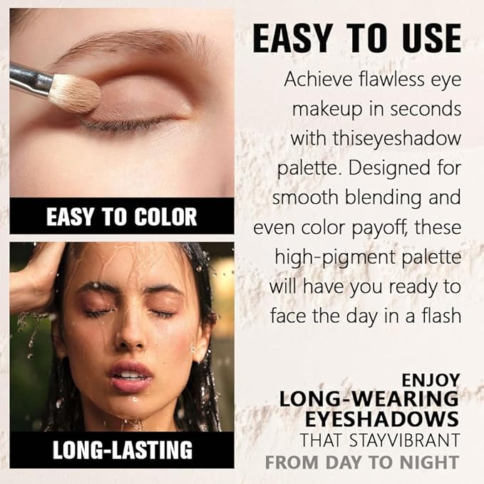 Light Blue Matte Eyeshadow Palette for Women, Single Monochrome Eye Shadow Makeup, Shiny Pressed Powder, Blendable Natural sombras para ojos, Holographic,Vegan,Travel -22