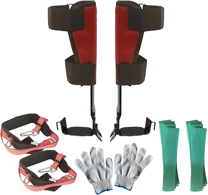 TNDCKP Professional Tree Climbing Gear Kit | High-Strength Steel Spikes | Safe & Comfortable Design | Ergonomic Fit | Idea...