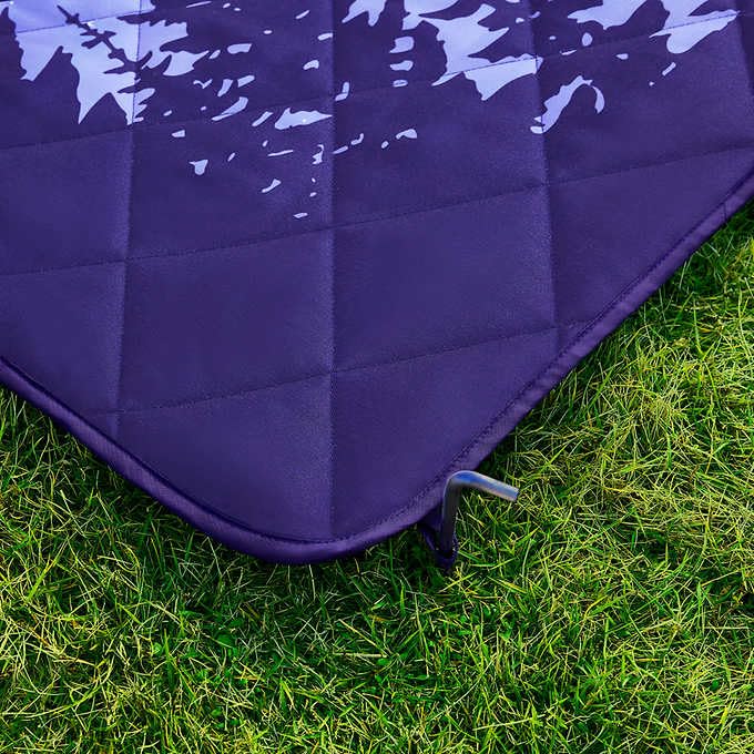 Weatherproof Vintage Portable Picnic Blanket (60in x 72in) - Foldable & Sandproof Beach & Camping Blanket - With Carry Str...