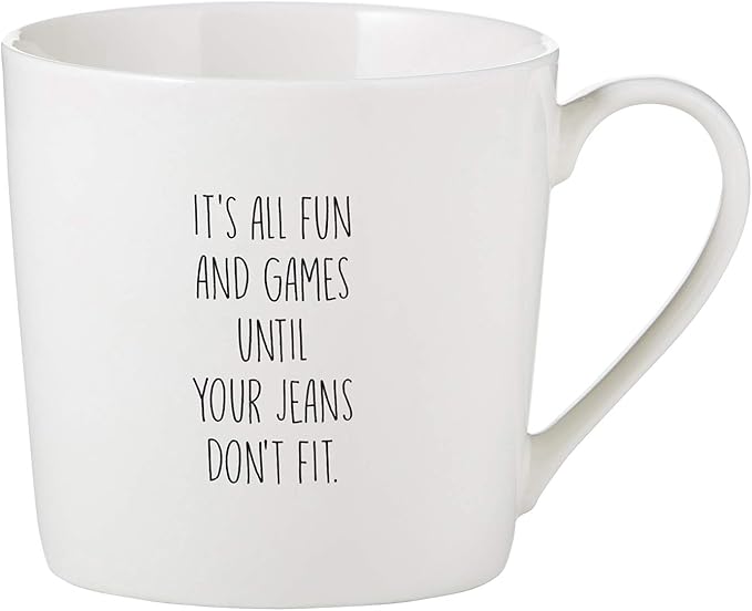 Santa Barbara Design Studio SIPS Drinkware Coffee Mug/Cup, 14-Ounce, Jeans Don't Fit
