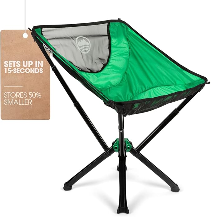 CLIQ Portable Chair Version 1.0 - Lightweight Folding Chair for Camping - Supports 300 Lbs - Perfect for Outdoor Adventure...