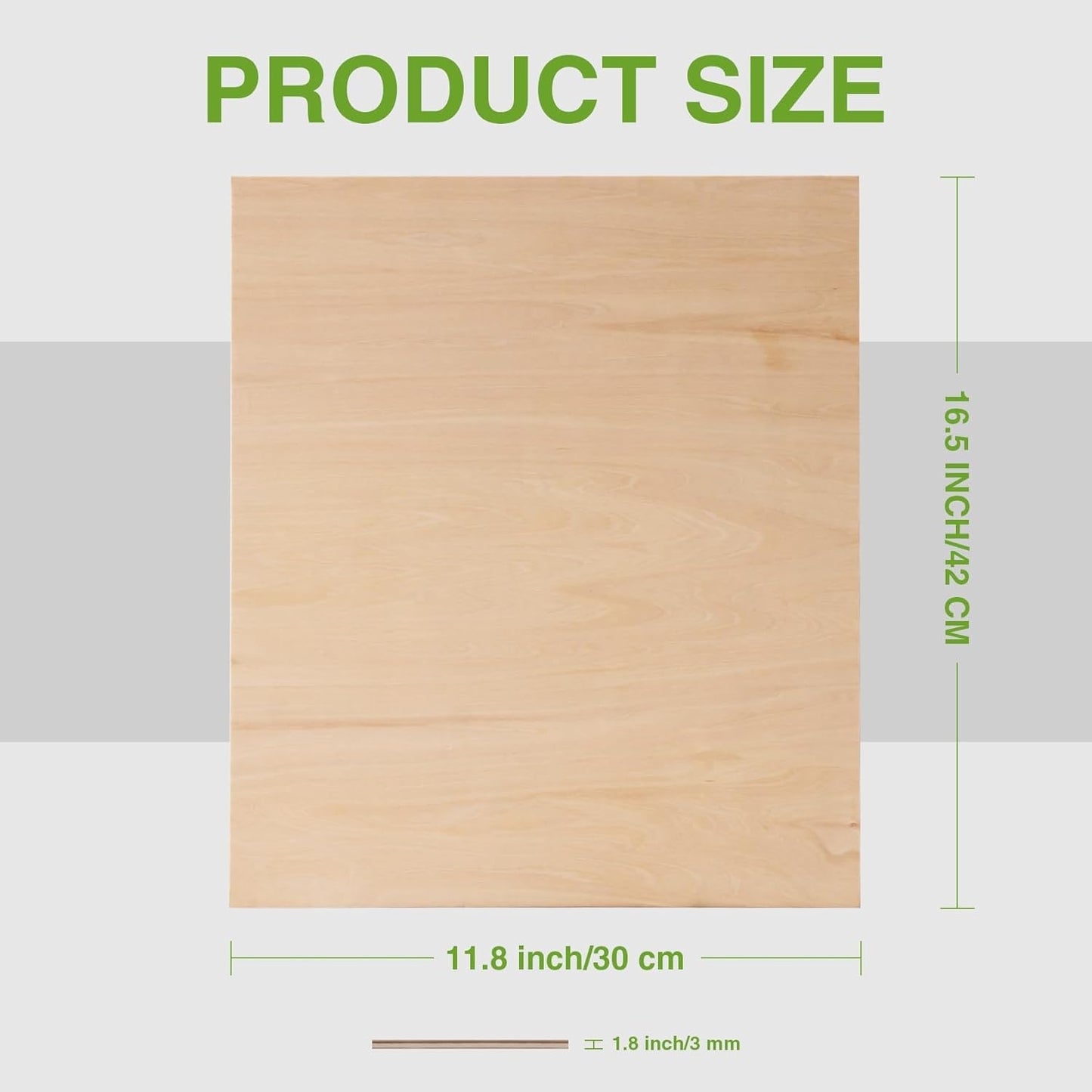 ROBOTIME 6-Pack Basswood Sheets 1/8" - 12 x 16 x 1/8 Inch - 3mm Plywood Sheets for Laser Cutting, Engraving & Wood Burning (Pyrography) - Thin Unfinished Wood Boards for Craft