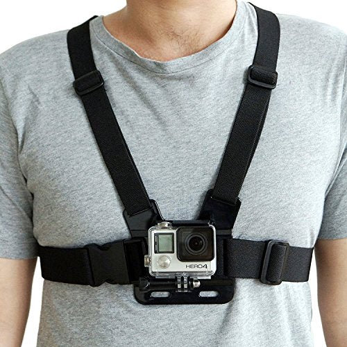 SSE Adjustable Chest Mount Harness for GoPro Hero 3/4/5/6/7/8/9/10/11/12/13/14 – One Size Fits Most – Chest Mount Designed...
