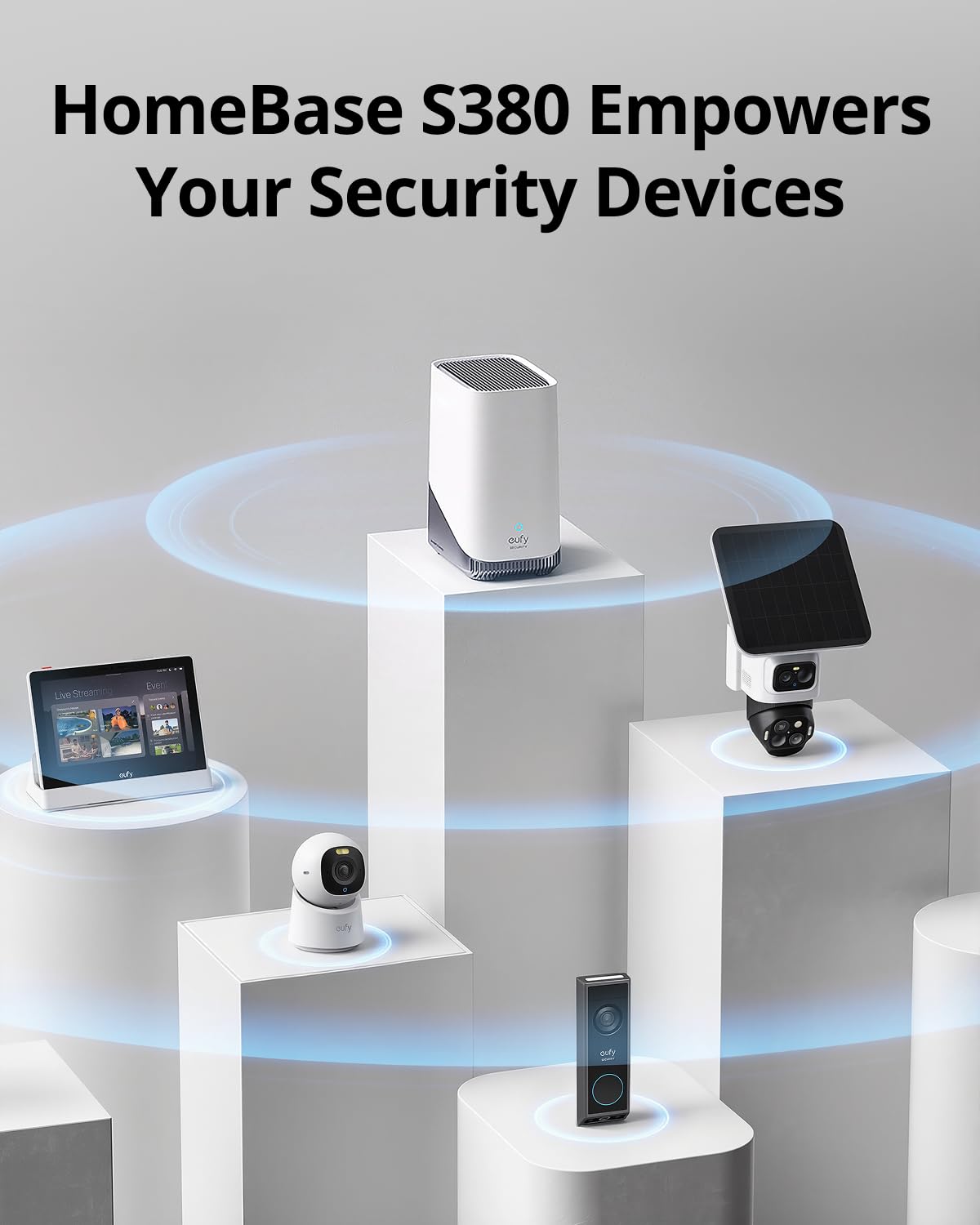 eufy Security HomeBase S380 (HomeBase 3),eufy Edge Security Center, Local Expandable Storage up to 16TB, eufy Security Product Compatibility, Advanced Encryption,2.4 GHz Wi-Fi, No Monthly Fee