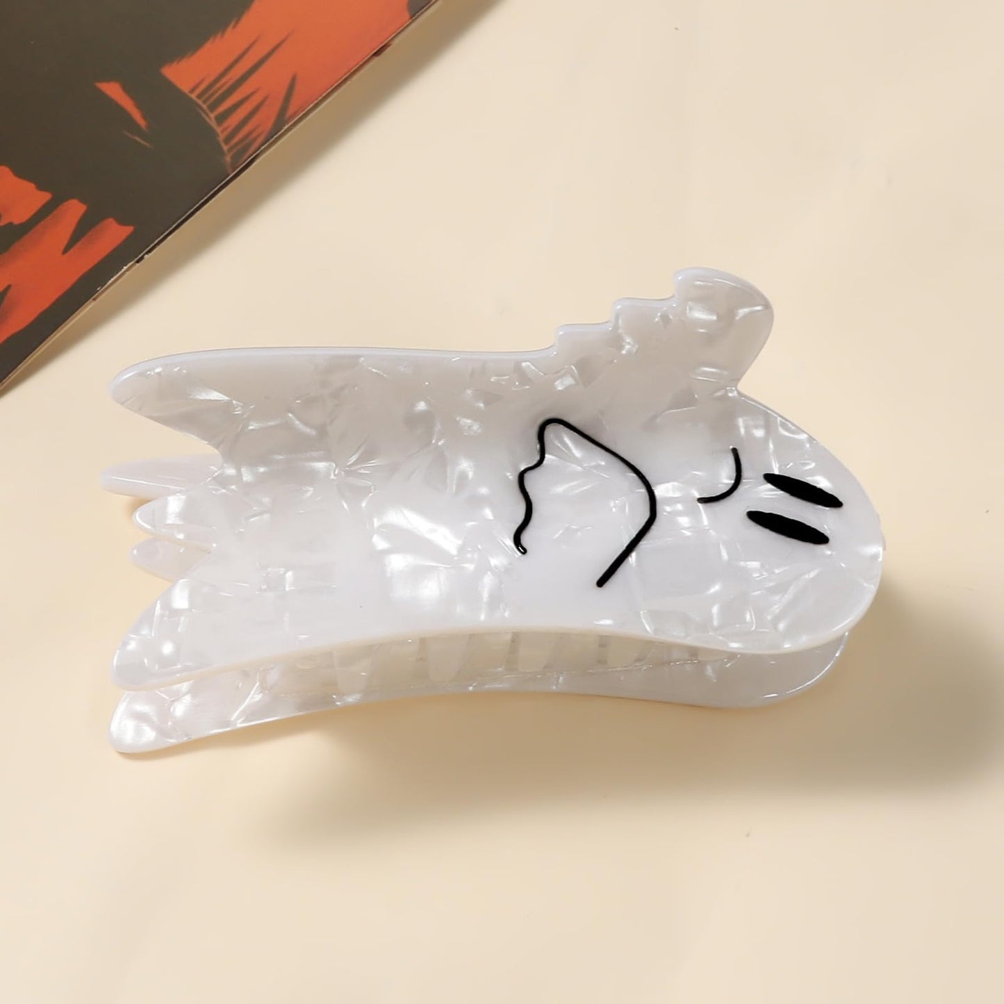 Ghost Hair Clips Halloween Large Claw Clips Hair Accessories for Women Funny White Ghost Hair Clip for Thin Thick Hair Cosplay C