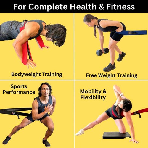 Fabric Long Loop Resistance Band with Door Anchor with Instructions - Best Resistance Band for Glutes, Leg Exercises, Chest Exercises, Muscle Building – NT Loop Extra Heavy Strength