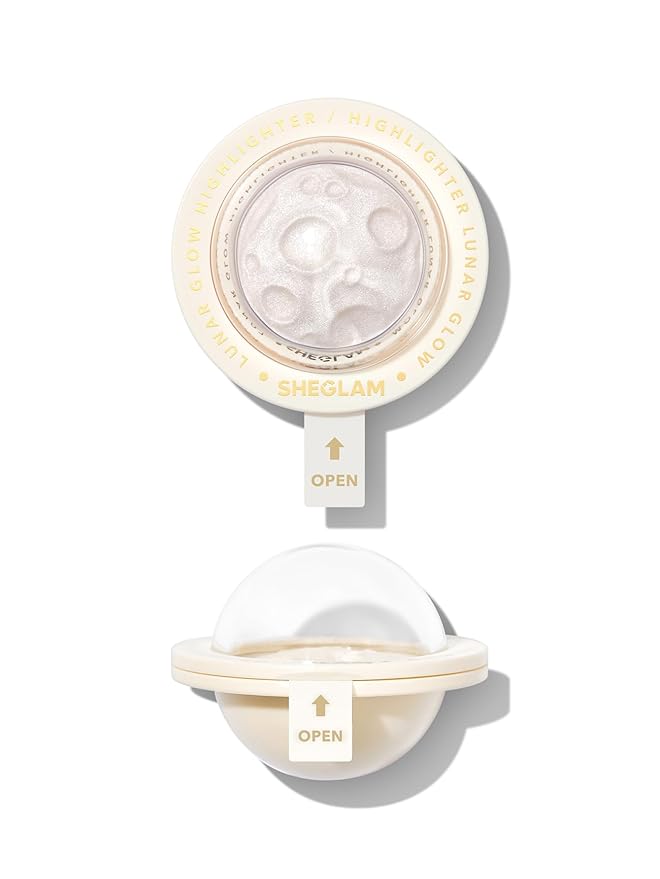 SHEGLAM Lunar Glow Highlighter Face Highlighter Multichrome Glitter Shimmer Highlighter Makeup Eye Face Body Highlighter Illuminator, Silky Creamy Eyeshadow-Vanilla Frost