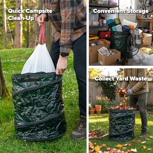 Coghlan's Pop-Up Lightweight Trash Can – Collapsible Waste Bin for Camping, RV, Outdoor Events, and Travel – Durable, Comp...