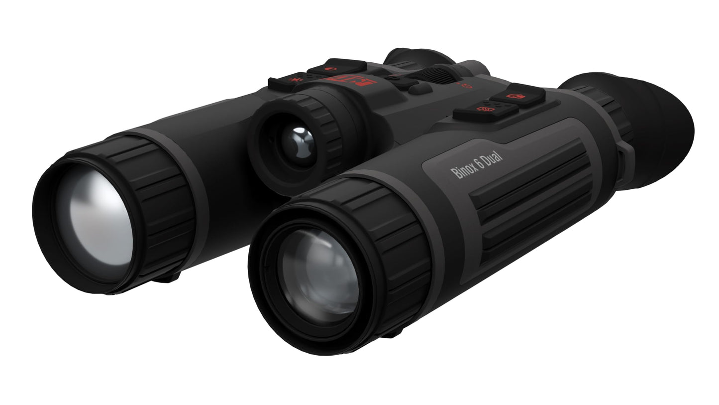 ATN Binox 6 Dual Multispectral Binoculars w/Thermal + 4K Day/Night/Twilight, 1,000 m Laser Rangefinder, Wi-Fi, 64GB, IP67 (640×512, 3-24×)