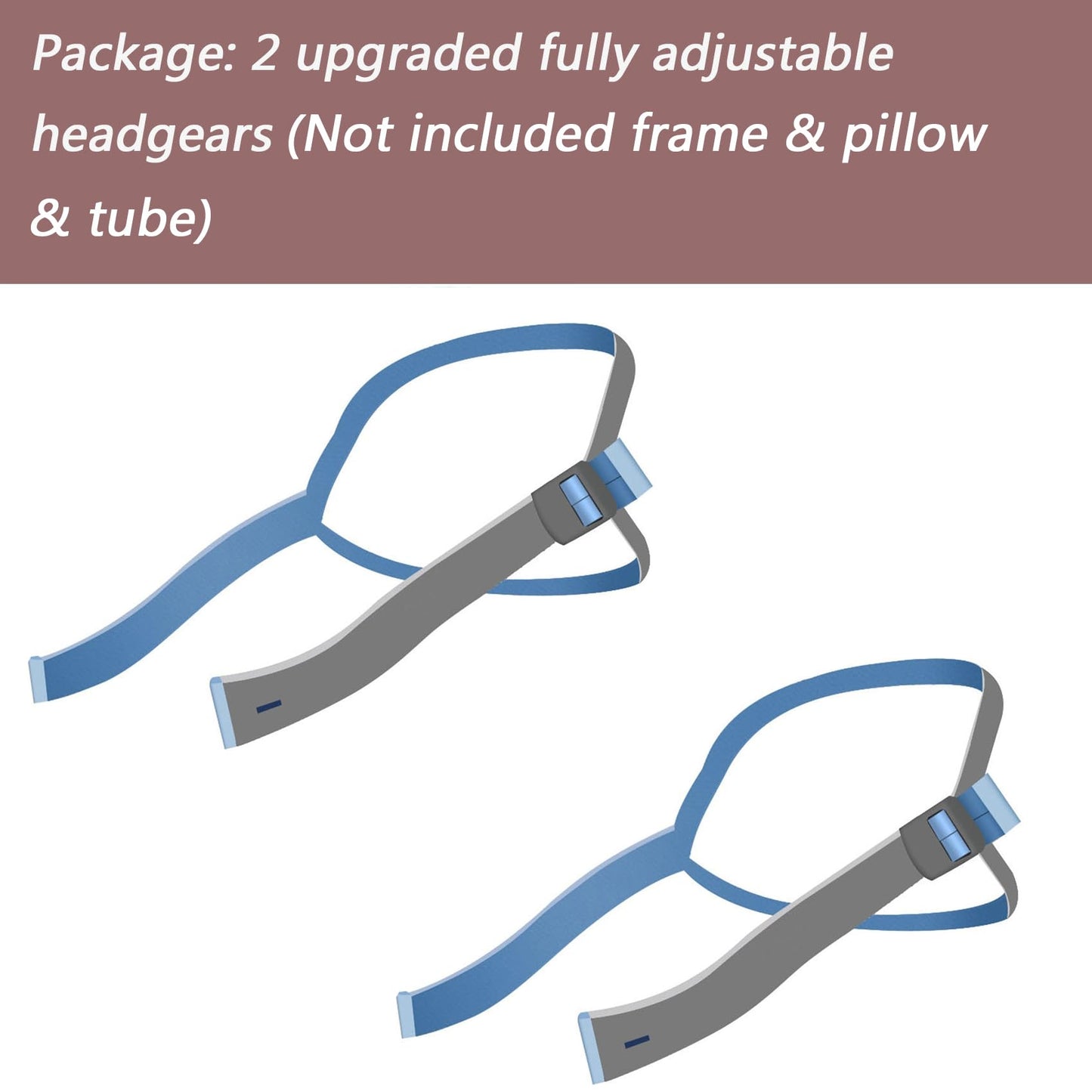 2-Pack Advanced Upgraded P10 Replacement Headgear Straps Compatible with Airfit P10/N30, Fully Adjustable Quick-fit Design Premium Soft Elastic Material