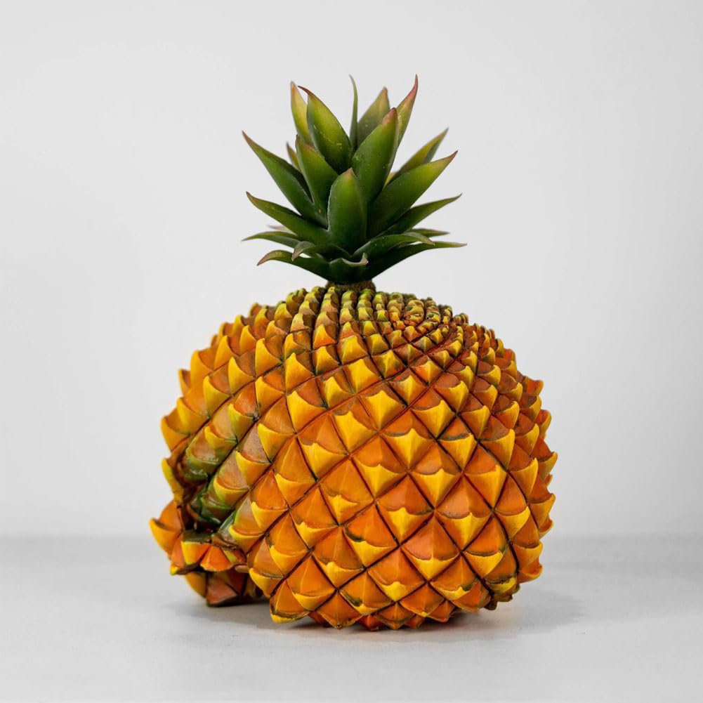 LOGUTIA Pineapple Skull Decor - Scary Skull Sculpture Halloween Statue - Resin Crafts for Decoration