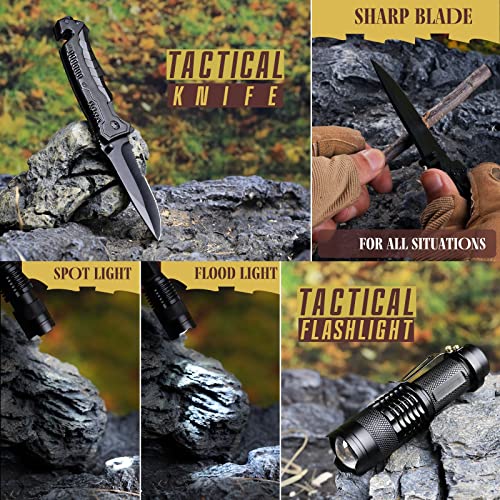 Gifts for Men Husband Dad Valentines Day, Survival Kit, Emergency Survival Gear and Equipment 14 in 1, Anniversary Birthda...