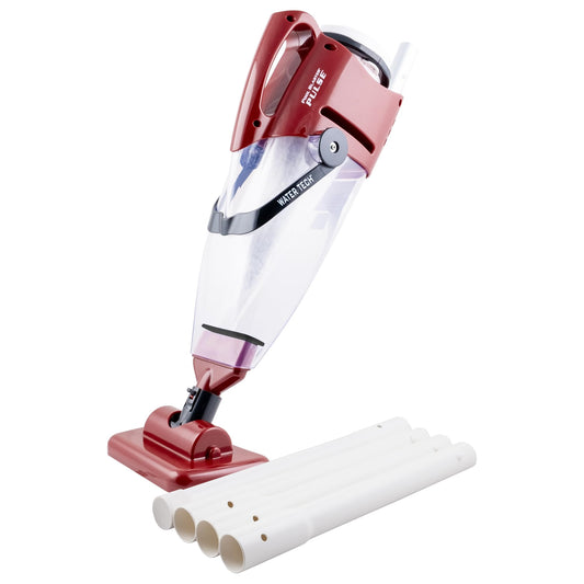 POOL BLASTER Pulse Cordless Pool Vacuum w/Pole Set - Large Debris Capacity & Fast Hoseless Cleaning of Inground & Above Ground Pools, Handheld Rechargeable Pool Cleaner for Sand, Silt & Leaves