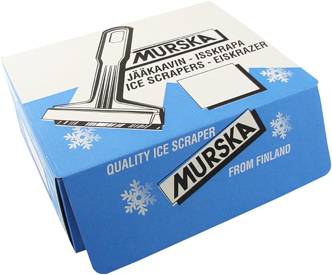 Car Ice Scraper Brass Blade - Fast, Effortless, efficient & Easy - Brass Ice Scrapers for Car Windshield Ice Scraper - Brass Ice Scraper for Car - Original Murska from Europe - Winter A054 Black Red