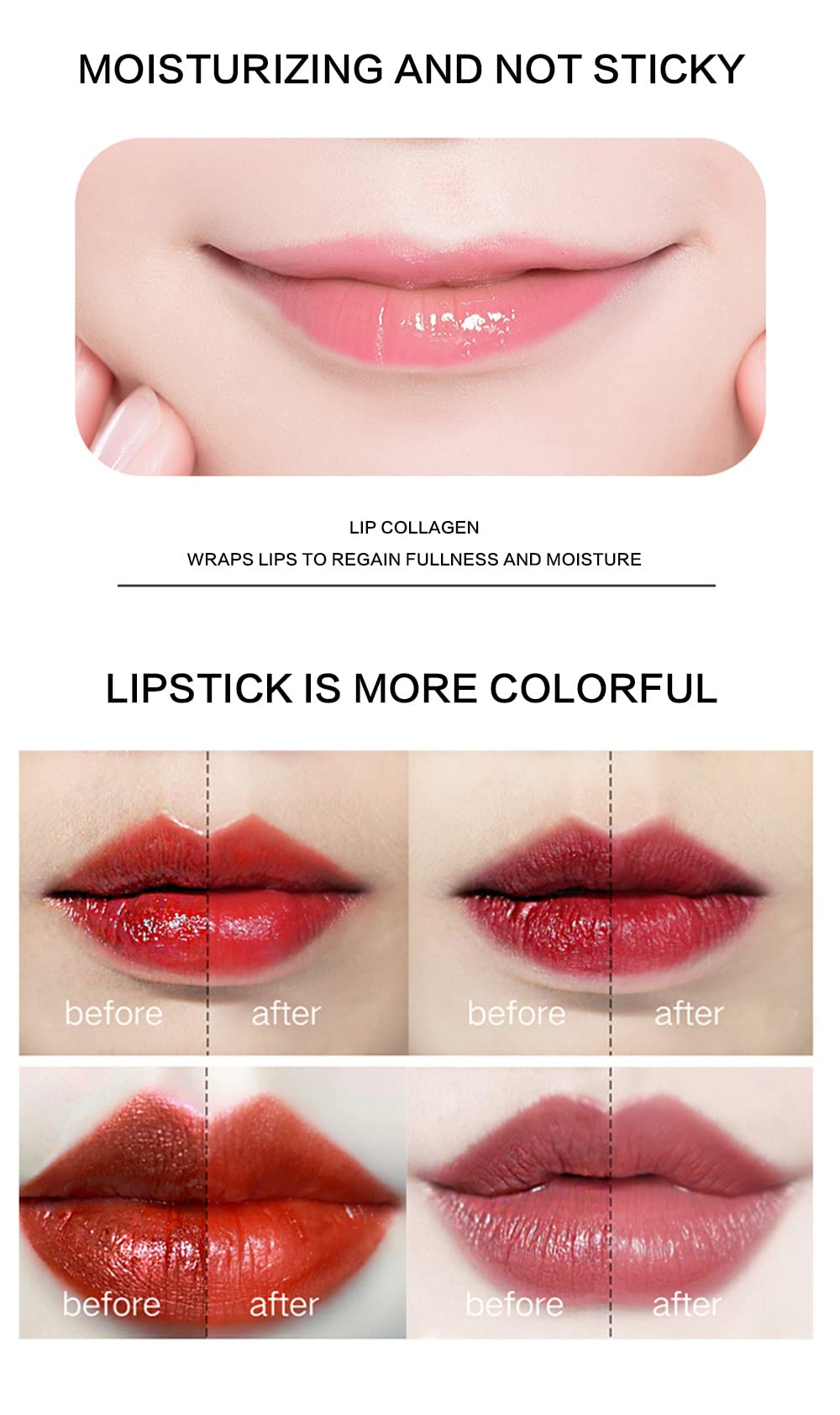 Lip Collagen with Peptide & Stem Cell Complex, Lip Balm for Dry Lips, a Lip Moisturizer for Lip Care and Lip Treatment