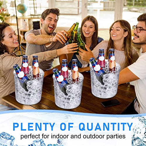 Plastic Ice Bucket Clear Flower Vases 6L Large Champagne Beer Buckets Classic Transparent Wine Chiller Tub Portable Wine C...