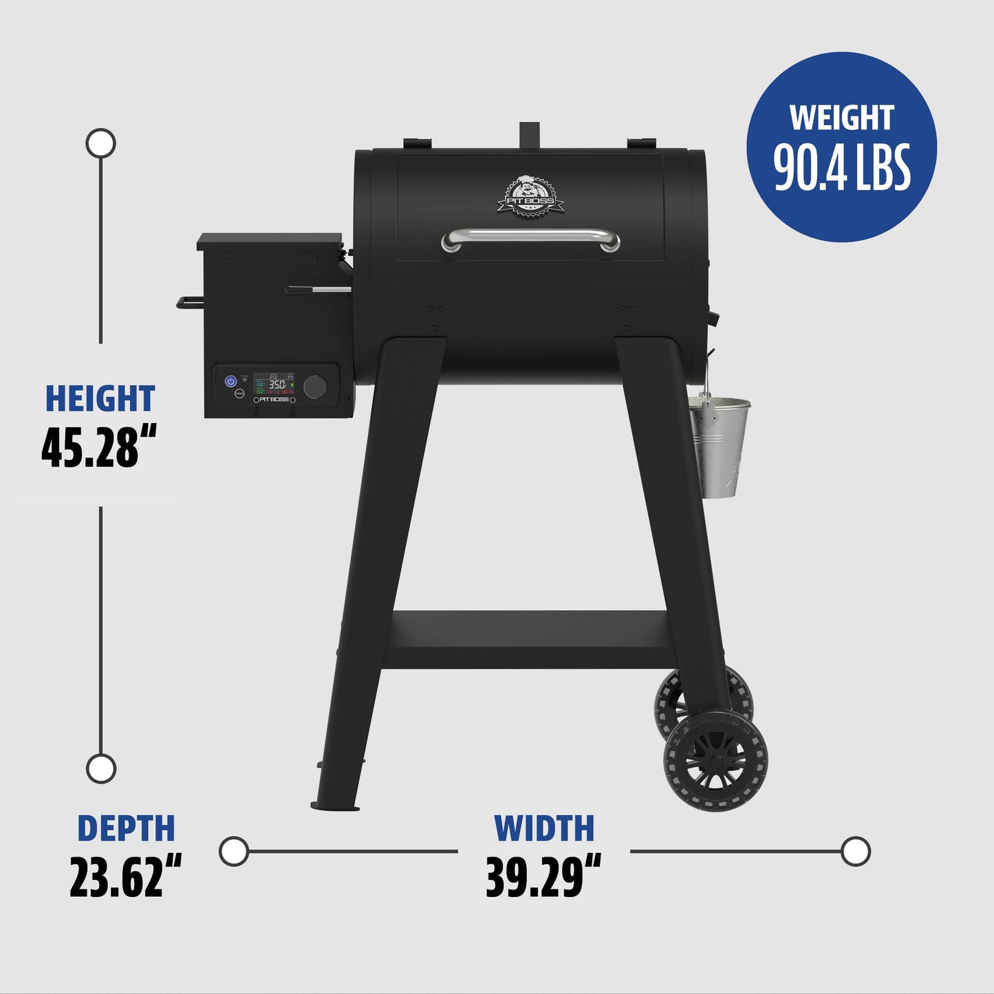 Pit Boss 500FB2 Pellet Grill, Matte Black - 11086