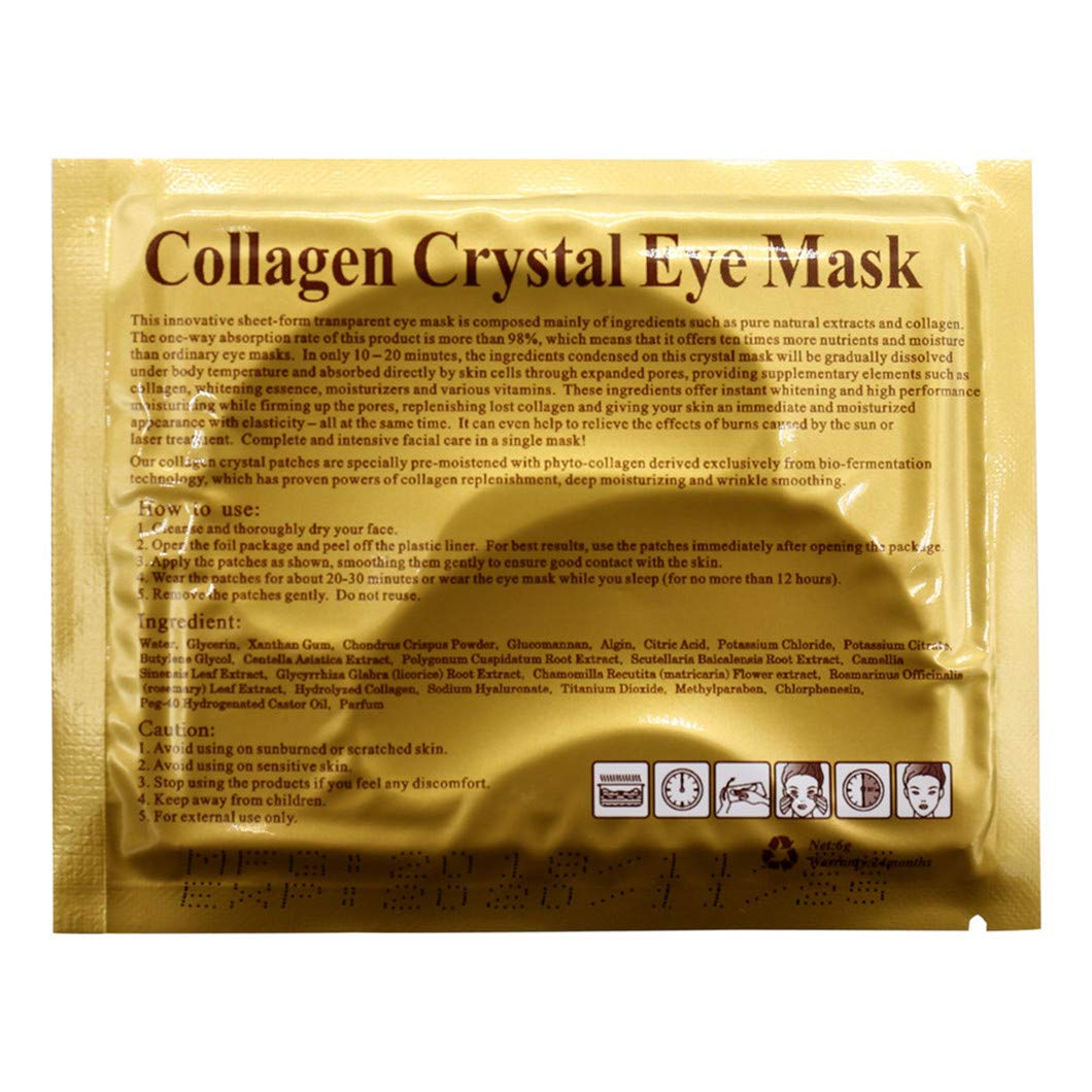 Ruzzut Under Eye Patches - 30 Pairs Collagen Eye Mask Eye Patches for Puffy Eyes and Dark Circles, Anti Aging Moisturizing Gel E