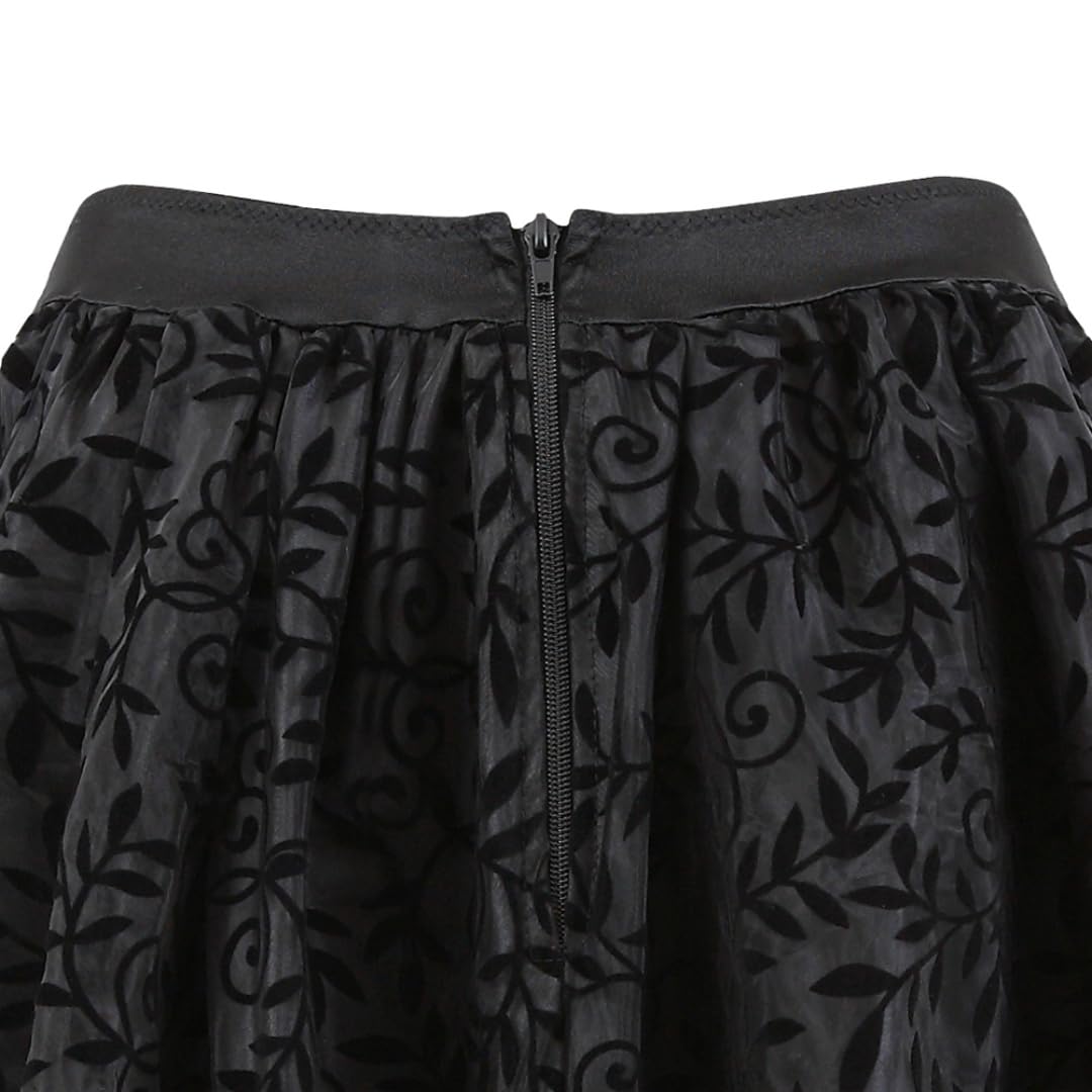 Kranchungel Steampunk Skirt Women Dress: Pirate Skirt Halloween Costume - Ren Faire Corset Dress for Party-goers Aged 25-35 XX-Small 7056 Black