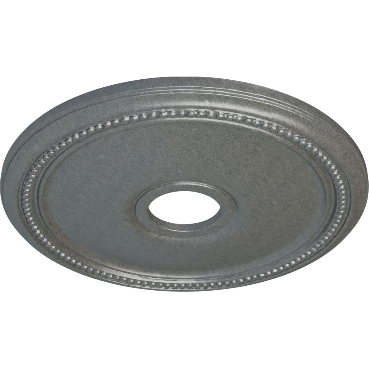 Ekena Millwork Cm18Dipls Diane Ceiling Medallion, 18Od X 3 5/8Id X 1 1/8P (Fits Canopies Up To 5 3/8), Hand-Painted Platinum