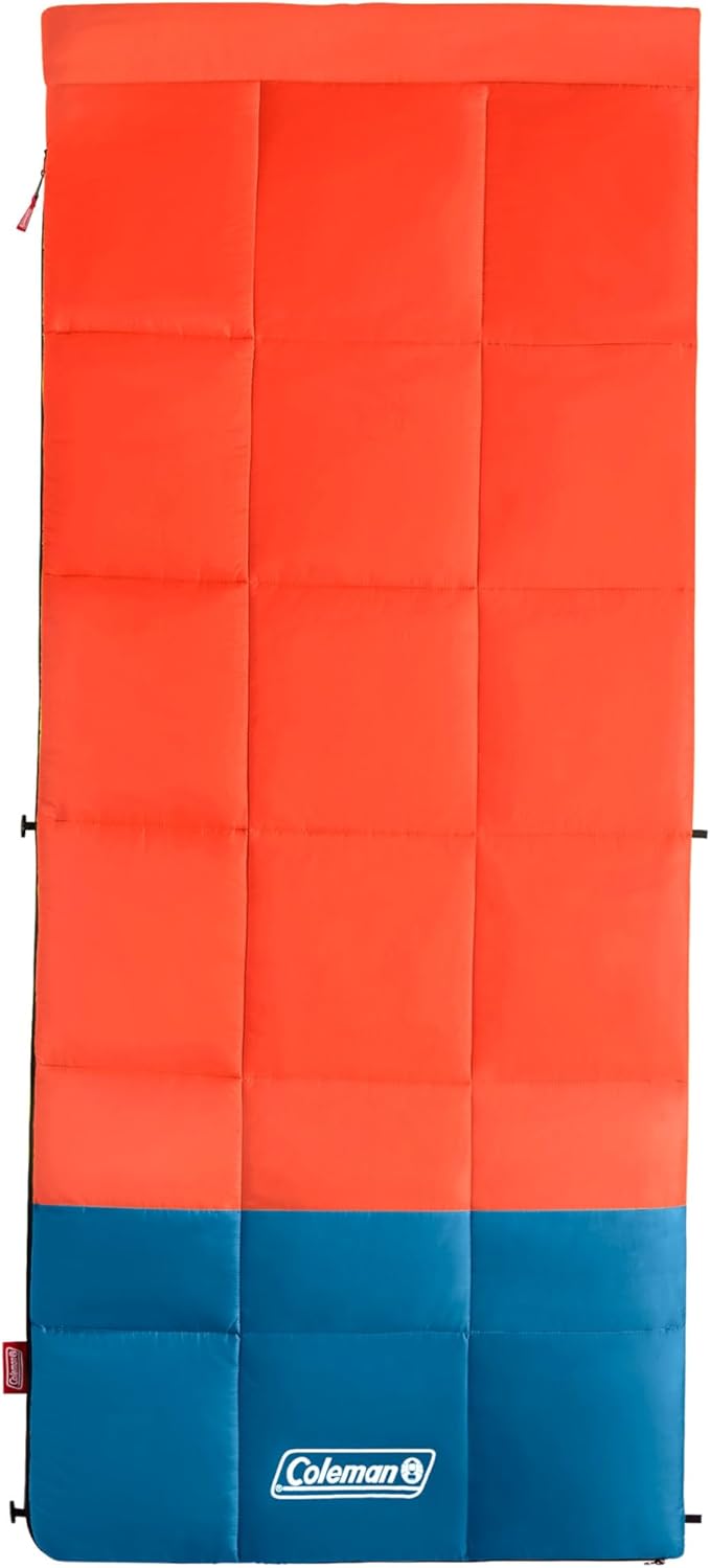 Coleman Kompact 20°F/30°F/40°F Sleeping Bag, Cool-Weather Adult Sleeping Bag with Heat Retention, Stuff Sack, & Snag-Free ...