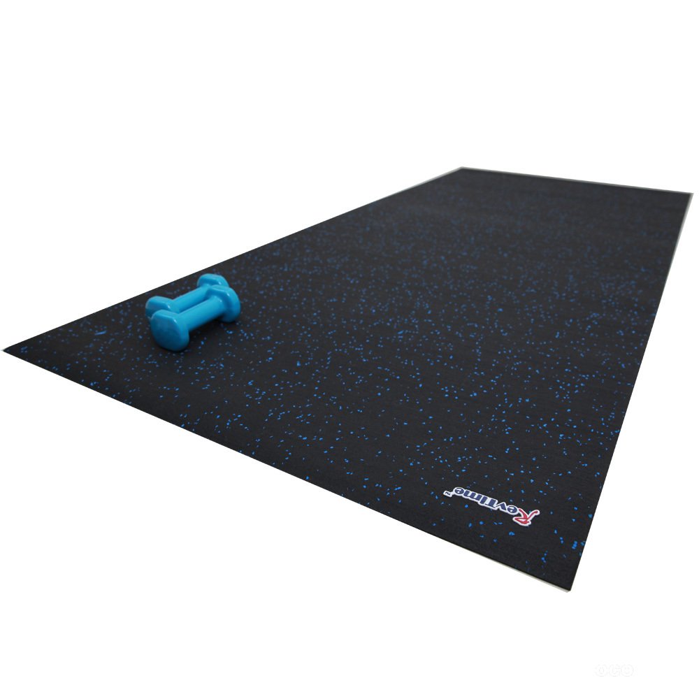 RevTime Treadmill Mat 6.5'x3' (78"x36") Heavy Duty Fitness Equipment Rubber Mat Black