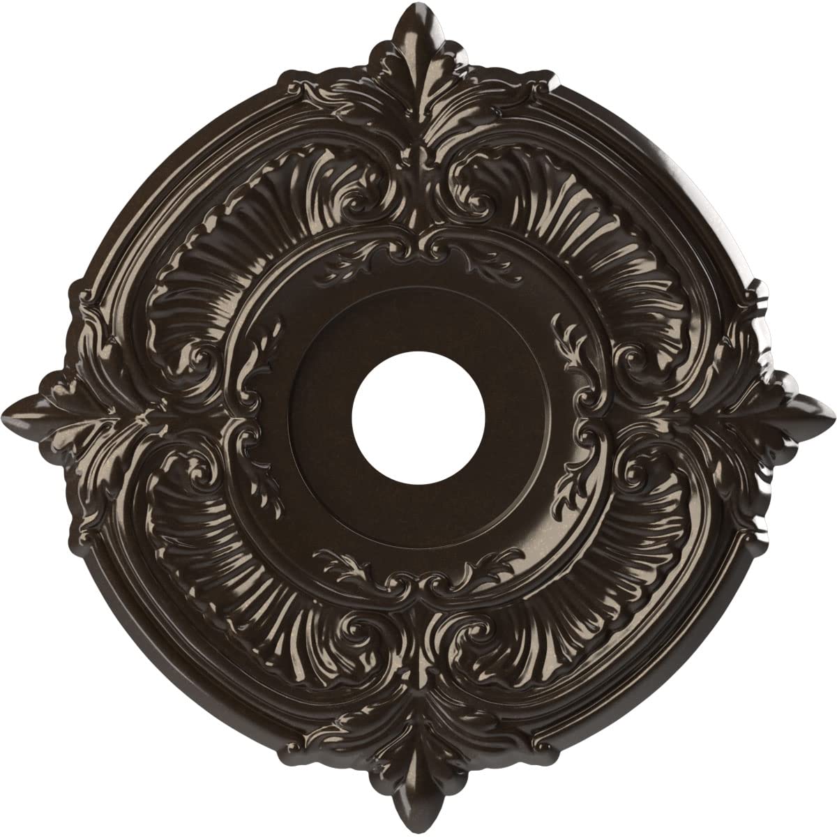Ekena Millwork Cmp19Ateru Attica Thermoformed Pvc Ceiling Medallion (Fits Canopies Up To 6 3/4), 19Od X 3 1/2Id X 1P, Universal