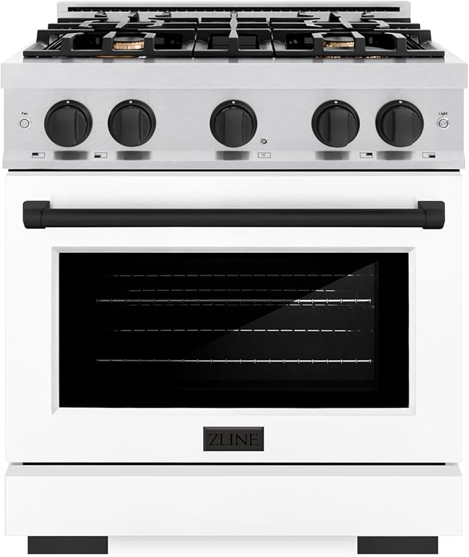ZLINE Autograph Edition 30 in. 4.2 cu. ft. Select Gas Range with 4 Burner Cooktop and Convection Gas Oven in Satin Stainle...
