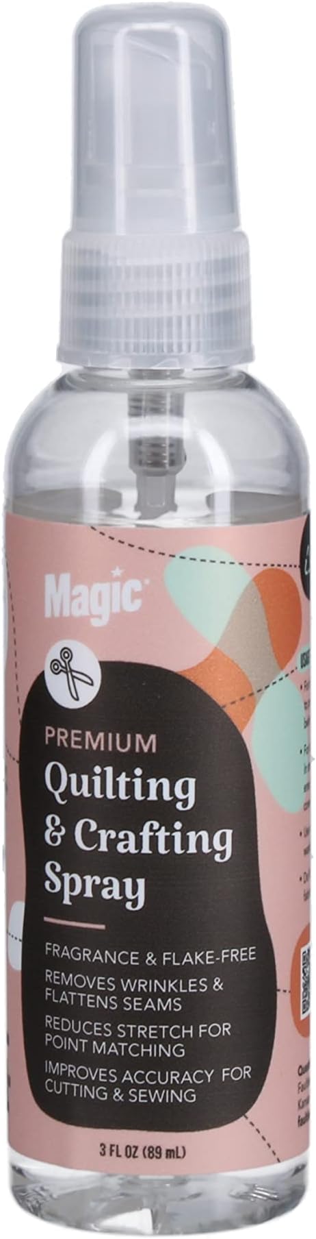 Magic Premium Quilting & Crafting Spray – Fabric Spray for Cutting, Creasing, & Sewing – Best Press Spray Starch for Quilting to Flatten Seams & Wrinkles – Wrinkle Spray - Premium Quilting & Crafting