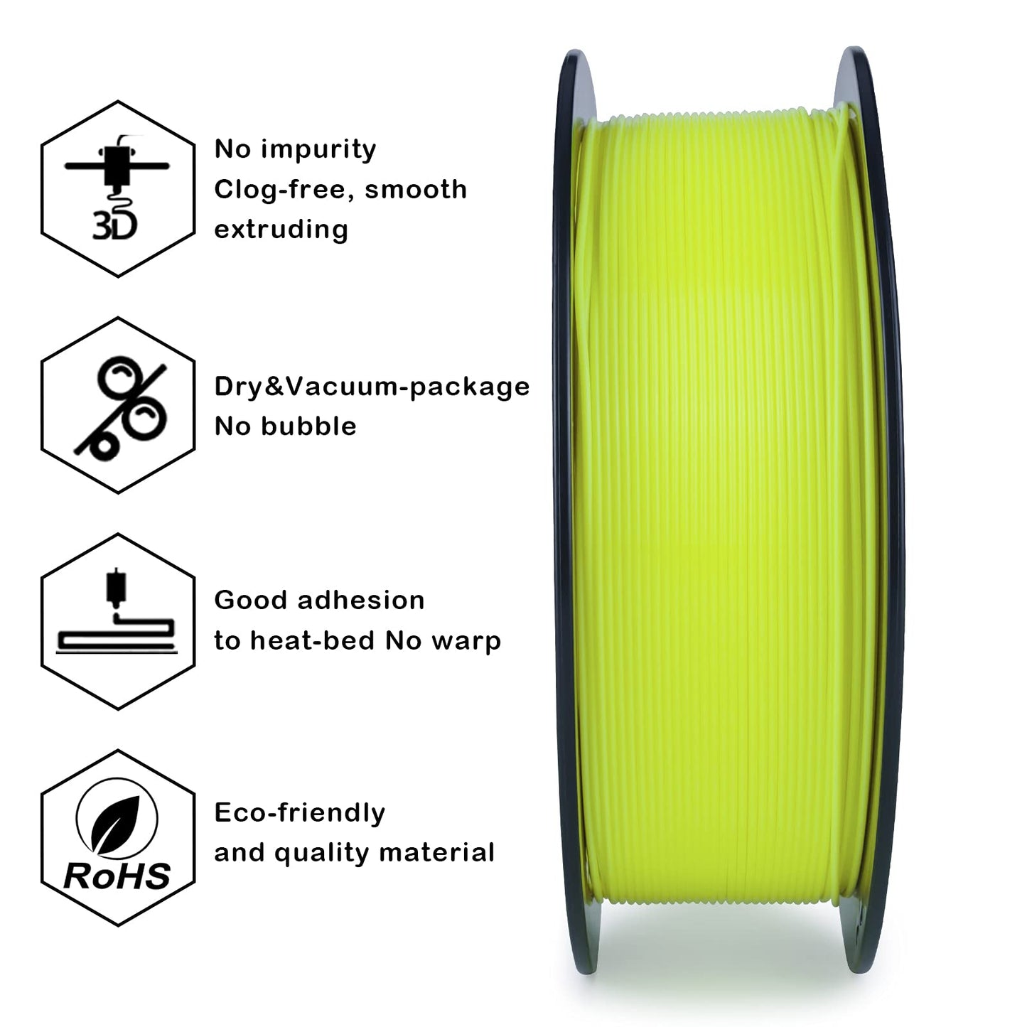 Ziro Fluorescence Pla Filament 1.75Mm, Luminous Only By Uv Light, Glow Effect 3D Printer Filament Pla,1Kg Spool, Dimensional Acc