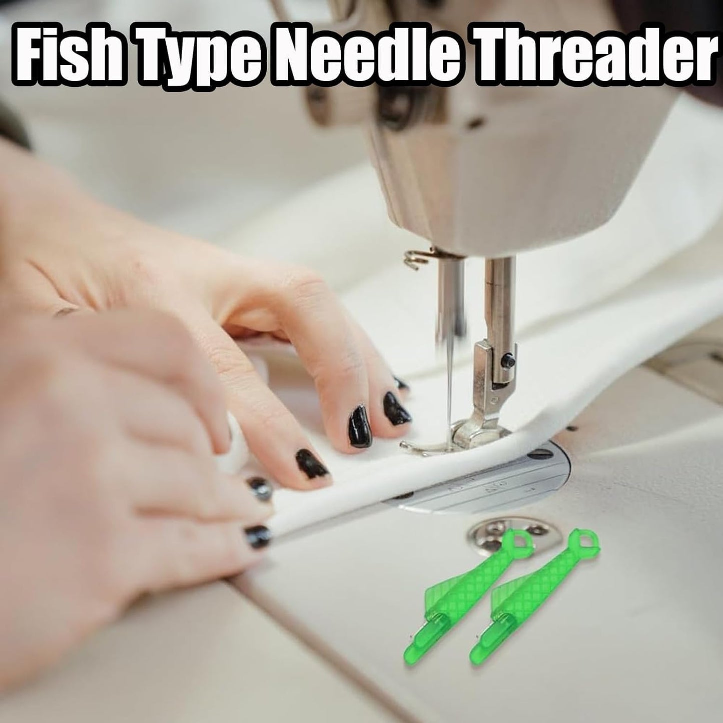 10 Pcs Fish Mouth Sewing Machine Needle Threader,2024 New Upgraded Automatic Sewing Needle Threader,Simple Needle Threader Tool,Quick Sewing Machine Cycle Simple Needle Threader Tool (Yellow)