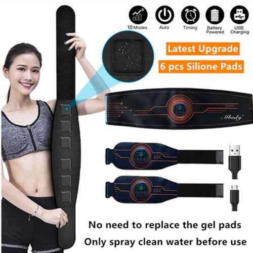 Abs Stimulator Muscle Training Fitness Workout Equipment Ab Core Toner Belt for Abdominal/Arm/Leg Full Set Fit 23''-60''