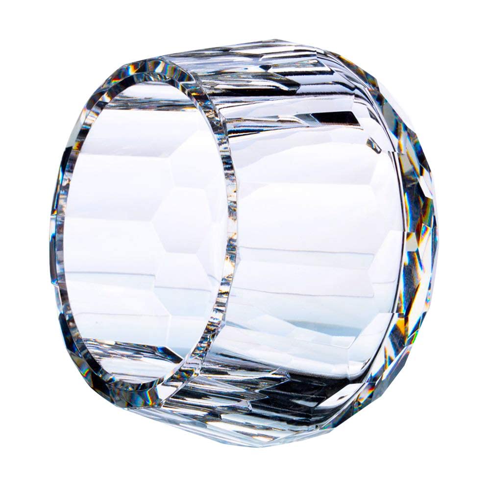 DONOUCLS Crystal Candy Dish Tiny Hand-Cut Small Decorative Bowl W3.5 x H2.4 for Home Decor, Centerpieces