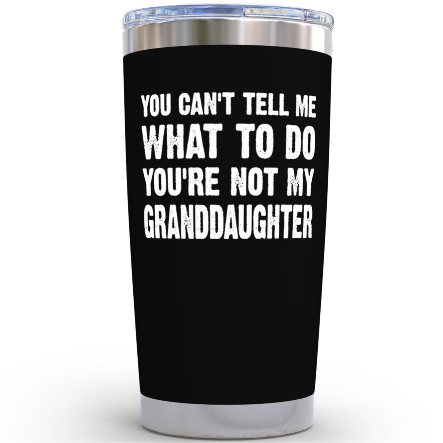 Grandpa Fathers Day Gift from Granddaughter - 20oz Black Tumbler Cool Grandfather Gift Best Presents For Elderly Dad Grandpa Birthday Gifts for Grandfather Birthday Funny Granddad Mug Papa Tumbler