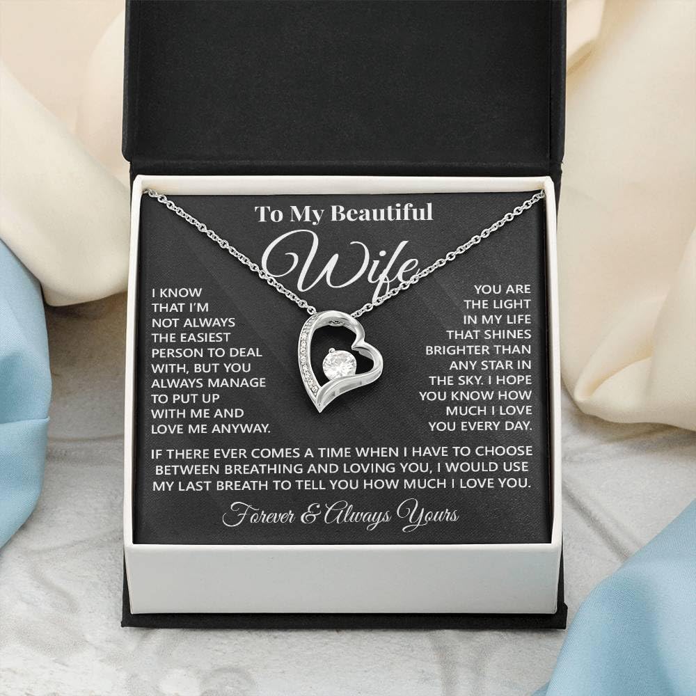 CALLA DECORGIFTS To My Beautiful Soulmate 'Forever Love' Gift Necklace Box With Amazing, Wearing Husband's Love - #19