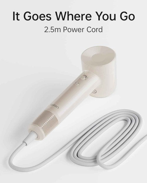 Laifen SE Lite Hair Dryer, Negative Ionic Blow Dryer with 10W RPM Brushless Motor for Fast Drying, High-Speed Low Noise Thermo-Control Hairdryer with Lightweight Design for Home/Portable Travel